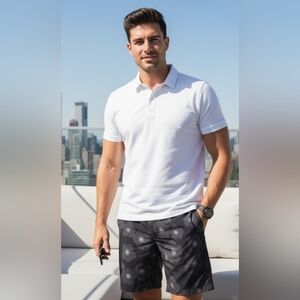 Lululemon Pace Breaker Short 9" Black and Grey Floral Size S